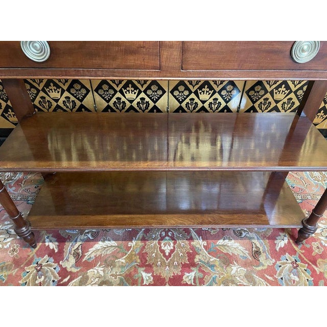 Wood Napoleon III Louis XVI Style Mahogany Console For Sale - Image 7 of 10