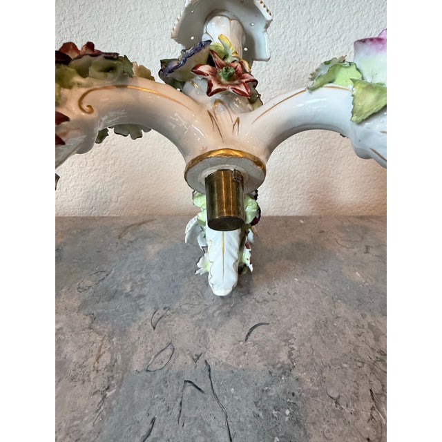 Antique Von Schierholz German Porcelain Cherub Quadruple Candelabras - Two Units For Sale - Image 12 of 12