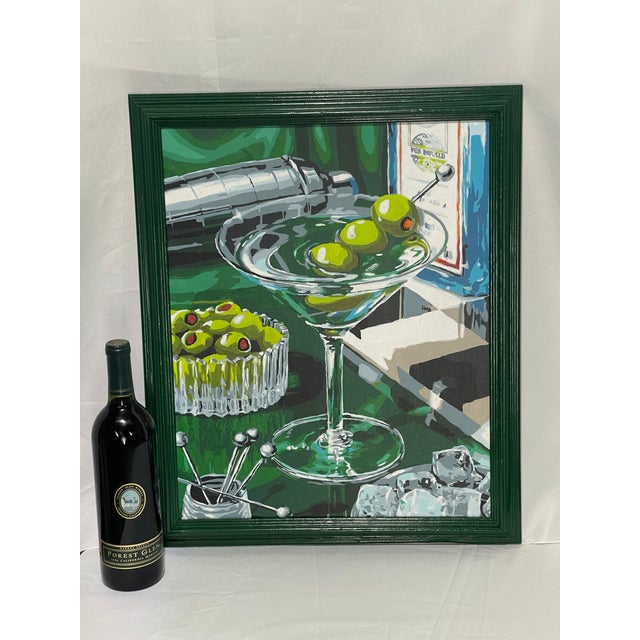 Colorful Martini & Olives Paint-by-Number Still Life For Sale - Image 11 of 11