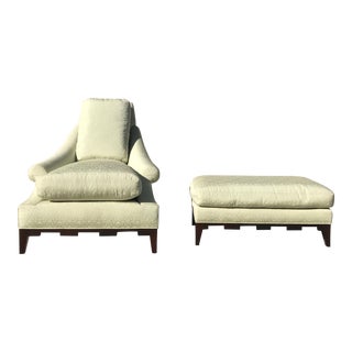 Modern Thomas Pheasant for Baker Castle Lounge Chair & Ottoman For Sale
