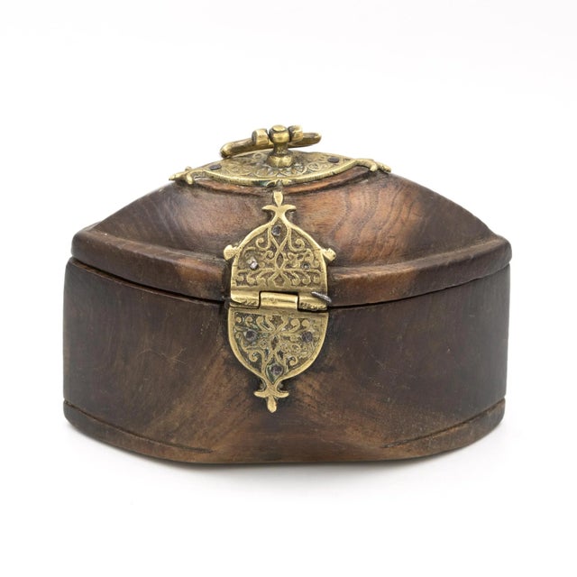 Metal 19th Century Hardwood Lozenge Shaped Tea Caddy or Tobacco Box For Sale - Image 7 of 13