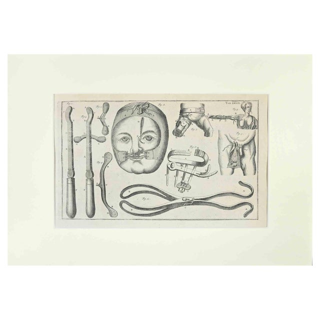Lorenz Heister, Surgical Instruments, Etching, 1750 For Sale