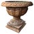 A beautiful pair of antique terracotta vases from Bologna, made from pale Galestro terracotta. The vases were hand-modeled...