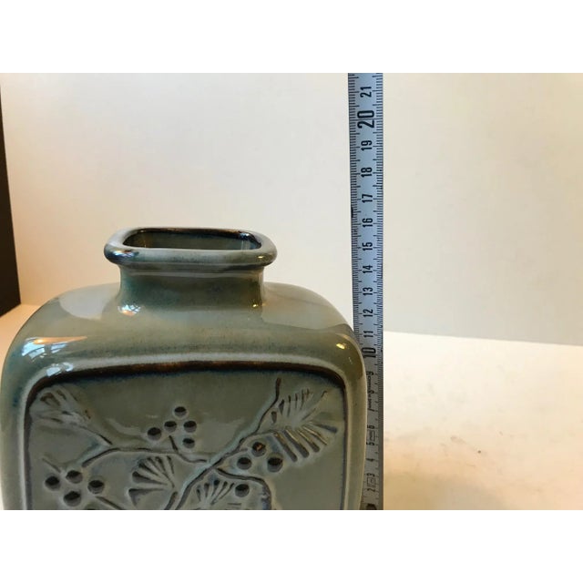 Bing & Grondahl Danish Stoneware Relif Vase by Bing & Grondahl, 1960s For Sale - Image 4 of 7