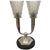 French Art Deco Floral Table Lamp For Sale