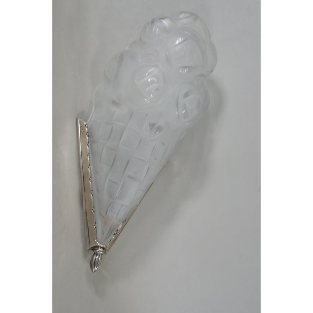French Art Deco Corner Wall Sconces by Francis Hubens & Degue 1930 France - A Pair For Sale - Image 6 of 14