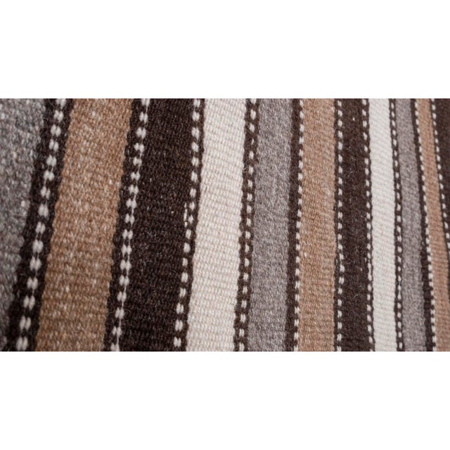 Charcoal Vintage Turkish Extra Long Kilim Runner -Runner 1'10" X 23'10" For Sale - Image 8 of 10