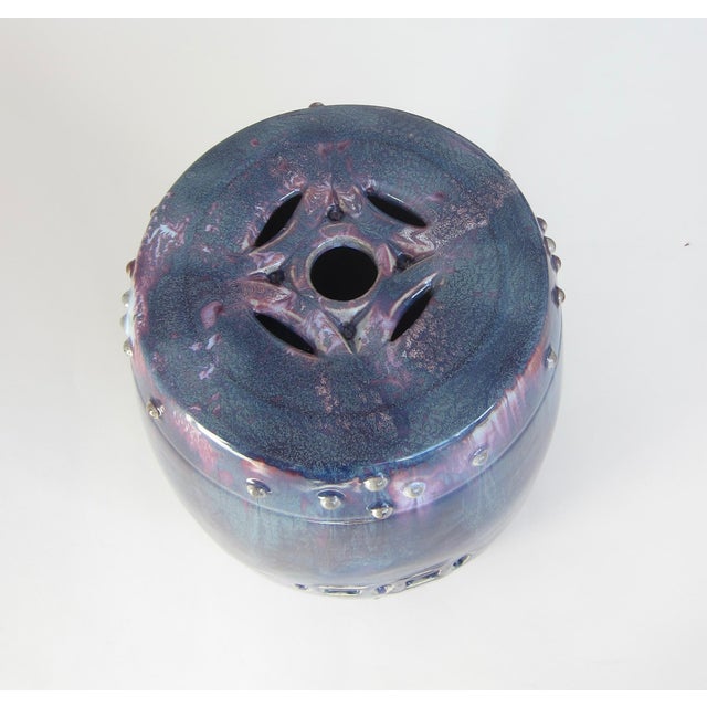 Vintage Enameled Ceramic Stool, 1970s For Sale - Image 6 of 7