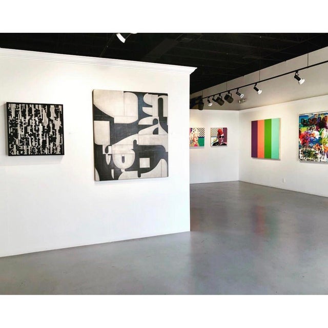 Post Dogmatist Painting on Panel, signed verso Cecil Touchon Born 1956 Austin, Texas is a contemporary American collage...