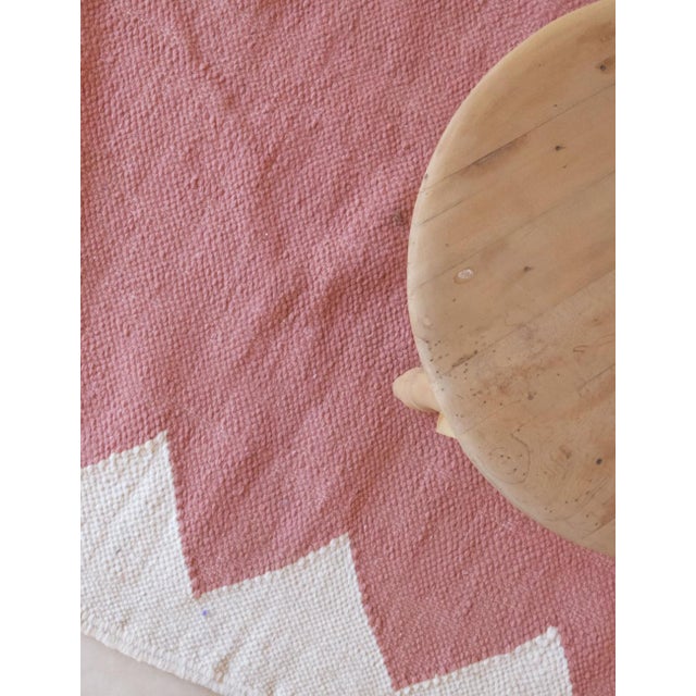 Pink Minimalist Kilim Rug - 11.4 X 8.8 Ft For Sale - Image 8 of 8