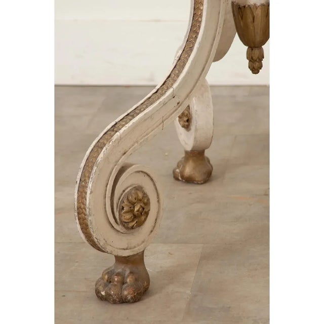 French 20th Century Painted Parcel Gilt Torchère For Sale - Image 12 of 12