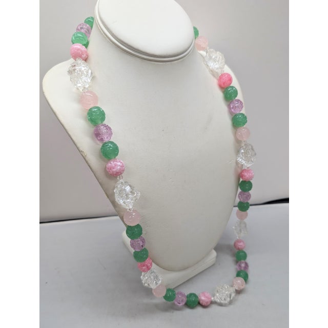 1960s Vintage 1960s Signed Cadoro Beaded Sautoir Necklace For Sale - Image 5 of 10