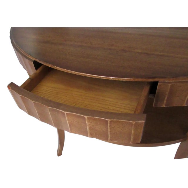 Baker Furniture Company Barbara Barry for Baker Furniture Round Fluted Center Table - Vintage Circa 1990s For Sale - Image 4 of 4