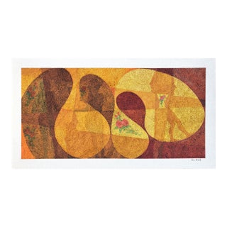 Figures in Motion With Roses - Pointillist Figurative Abstract by Ben Black For Sale