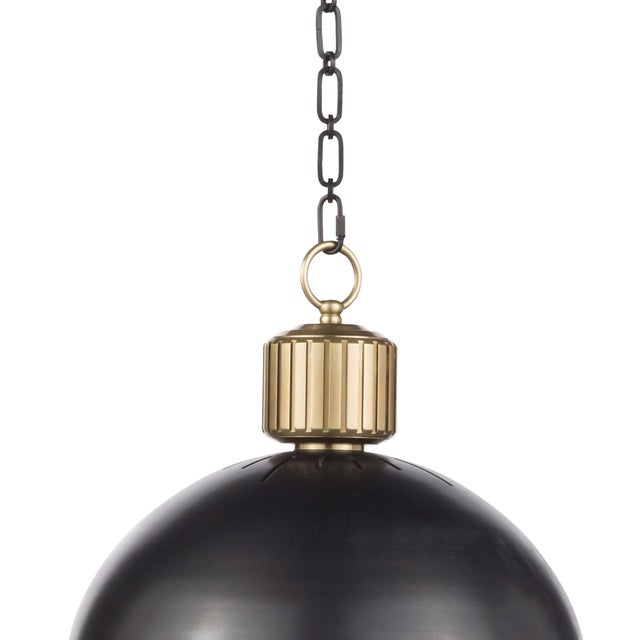 Not Yet Made - Made To Order Regina Andrew Otis Pendant Large in Blackened and Natural Brass For Sale - Image 5 of 8