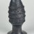 1970s Vintage Ceramic Statue of a Queen in Charcoal Black Hue Holding Book For Sale - Image 5 of 12