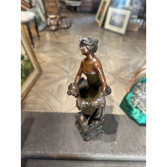 Art Nouveau Terracotta and Bronze Sculpture, 1890s-1910s For Sale - Image 12 of 12