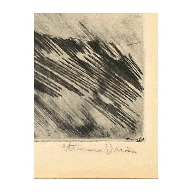 Etienne Drian, Large Portrait of a Woman, Charcoal Drawing For Sale - Image 5 of 6