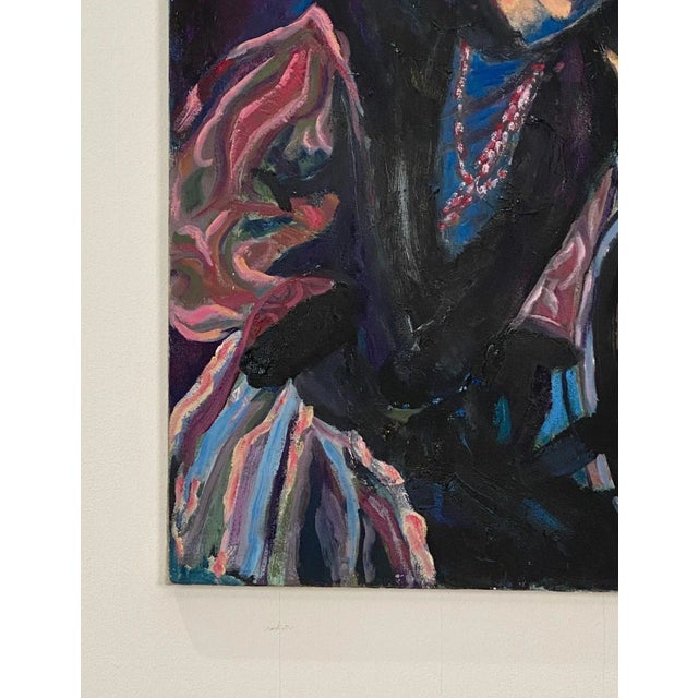 American Vintage Mid-Century Painting of a Woman, H. Krell, American Painter For Sale - Image 3 of 5