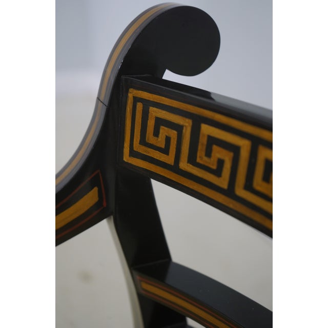 Wood Quality Regency Style Black & Gold Finish Chair For Sale - Image 7 of 18
