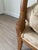 High Quaility and sturdy solid wood empire style arm chair with carved dolphin armrests. Has a yellow/tan diamond textured...