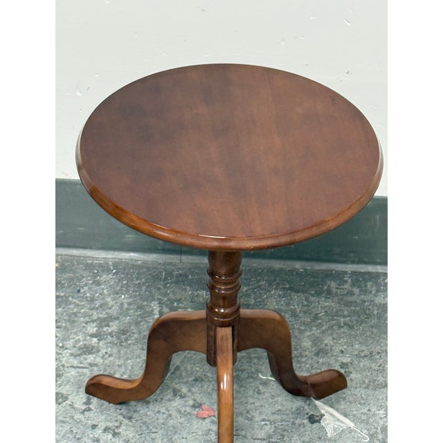 Bombay Company Round Tripod Pedestal Accent Table For Sale - Image 9 of 12