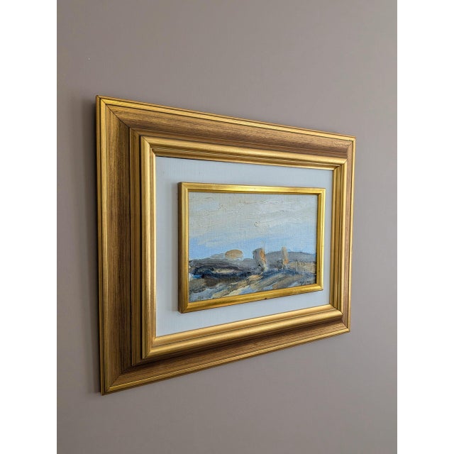 Mid-Century Modern Mid-Century Modern 'Where the Light Settles' Vintage Abstract Landscape Oil Painting by Swedish Artist Ivar Morsing (1919-2009), Framed For Sale - Image 3 of 8