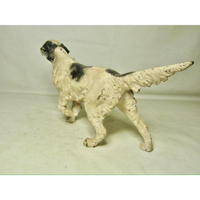 Metal Vintage Hubley Cast Iron English Setter or Pointer Dog Doorstop For Sale - Image 7 of 17