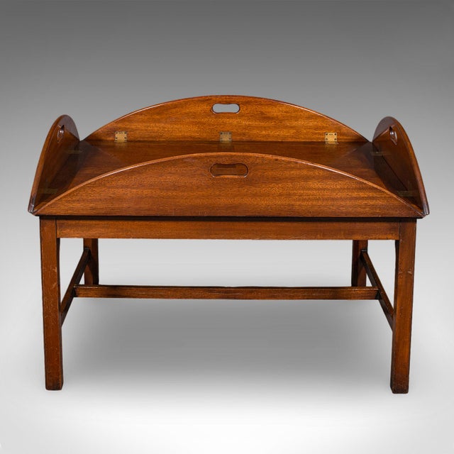 Wood Large Vintage Butler's Tray Table, English, Serving Stand, Art Deco, Circa 1930 For Sale - Image 7 of 12