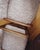 Pair of Mid-Century Oak Armchairs in Cream Faux Shearling For Sale - Image 10 of 12