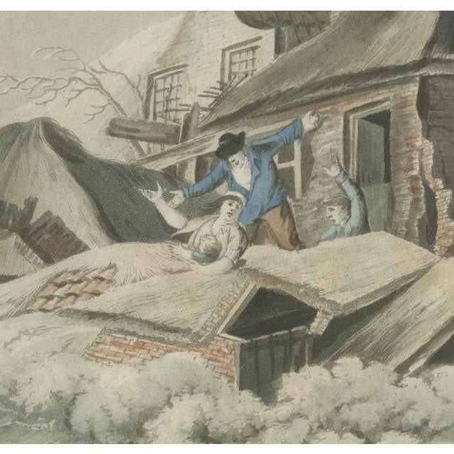 T Dorp Oosterhout verwoest door den Watervloed in 1820 (The Village of Oosterhout destroyed by the Flood in 1820) The...