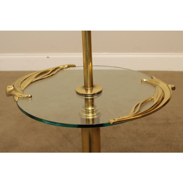 Stiffel Vintage Brass Art Nouveau Style Table Floor Lamp For Sale - Image 11 of 13