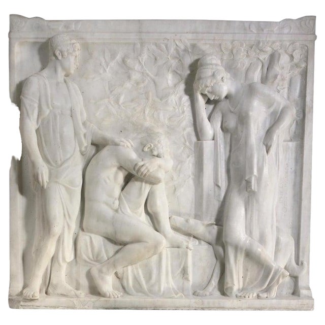 Hand-Carved Relief of Iphigenia in Tauris For Sale