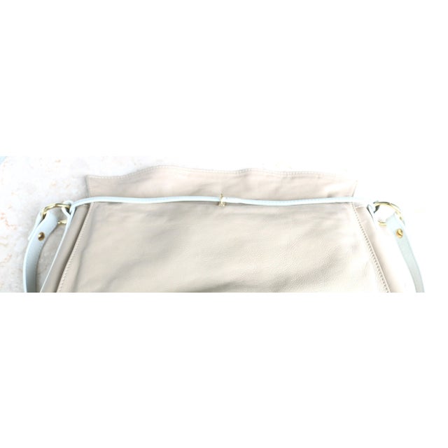 Beige Late 20th Century Alberto di Canio Italy Tasseled Soft Lambskin Leather Handbag For Sale - Image 8 of 8