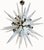 Not Yet Made - Made To Order Sputnik Pendant Light with 31 Transparent and Nickel Murano Glass Tips from Justfurnituress SRL For Sale - Image 5 of 8