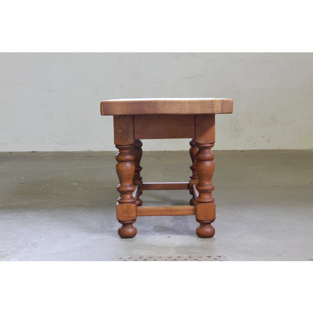 Antique Danish Baroque Coffee Table in Oak, 1890s For Sale - Image 9 of 18