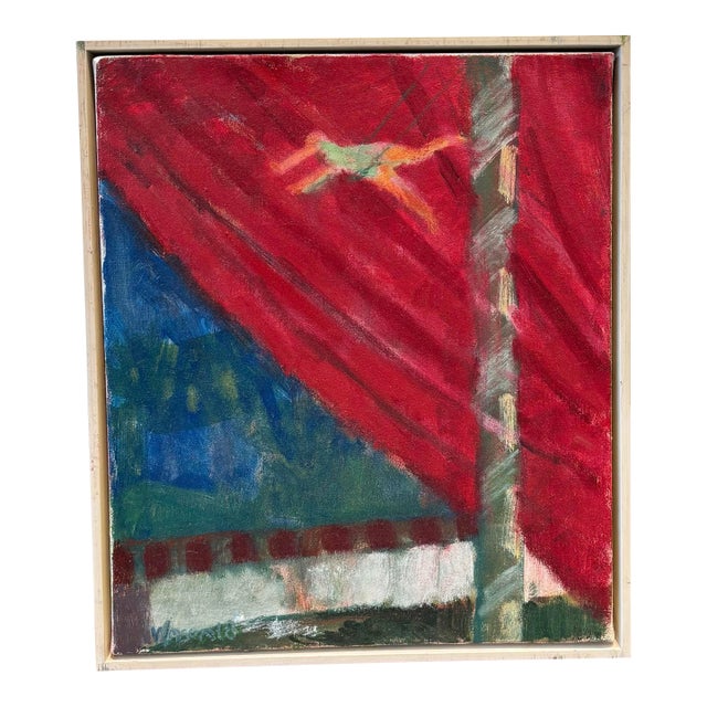 Contemporary Acrobat Circus Oil Painting on Canvas For Sale