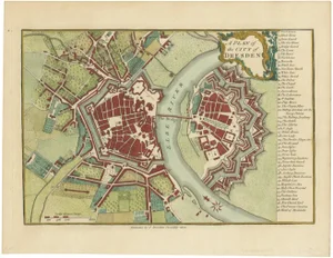 Antique Map of Dresden by J. Stockdale, 1800
