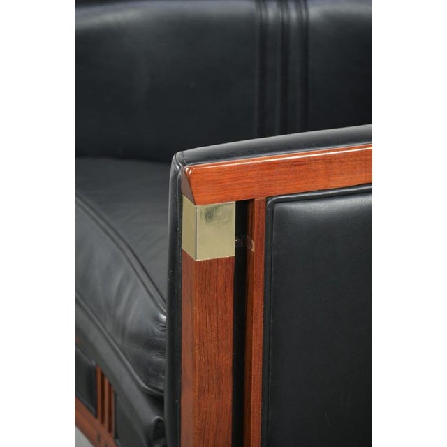 Art Deco Decoforma Series Armchair in Black Leather and Wood from Schuitema For Sale - Image 11 of 13