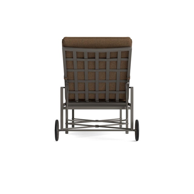 Brown Jordan Brown Jordan Venetian Adjustable Chaise With Wheels, Mica frame with Fusion Moccasian fabric For Sale - Image 4 of 11