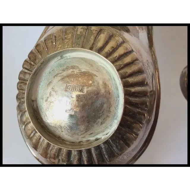 1990s Vintage Chinese Export Sterling Silver Sugar & Creamer With Hallmarks, 88 Grams For Sale - Image 5 of 6