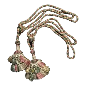 1980s Curtain Tie Backs With Tassels- a Pair (T-050)