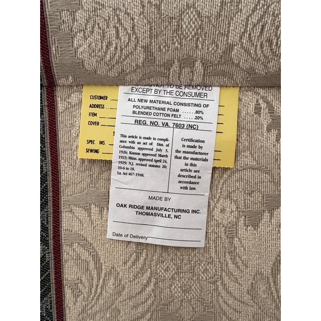 Late 20th Century Pale Gray Thomasville Traditional Camelback Sofa For Sale - Image 5 of 5