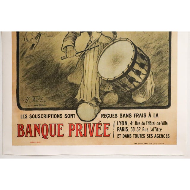 French 1918 Original French Wwi War Bonds Poster, 4e Emprunt De La Defense Nationale (Drummer Boy) For Sale - Image 3 of 3