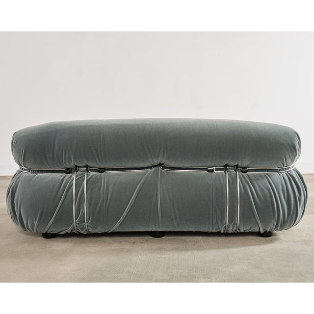 Cassina Soriana Mohair Sofa Designed by Afra and Tobia Scarpa For Sale - Image 16 of 18