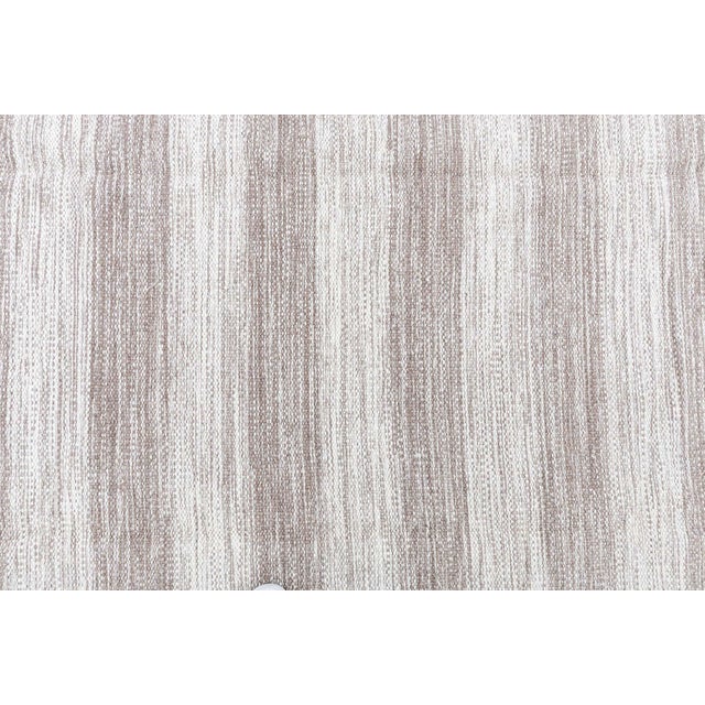 Textile Contemporary Striped Brown and Beige Flat-Weave Wool Rug by Doris Leslie Blau For Sale - Image 7 of 9