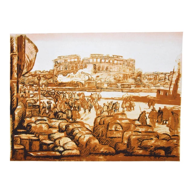 Anselmo Bucci, Verona, Lithograph, 1917 For Sale