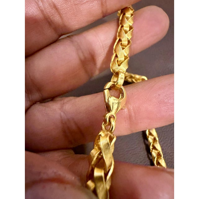 2020s 18 Karat Yellow Gold 84.7 Gm Chain, 5 Mm Wide Necklace, 28 " Long For Sale - Image 5 of 8