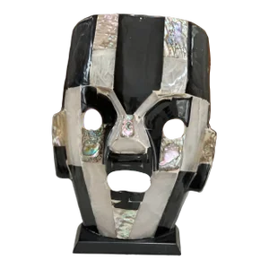 1970s Vintage Los Castillo Mexicana Stone Tribute Mask