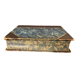 Antique Blue Marbled Book - Tennyson's Poetical Works